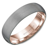Bleu Royale 6mm Men’s Tantalum and 14K Rose Gold Wedding Band