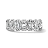 7 Stone Halo Anniversary Ring