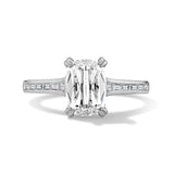Classic Cushion Cut Engagement Ring with Side Stones
