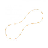 18K Yellow Gold Lunaria Twist Gold Leaf Long Necklace