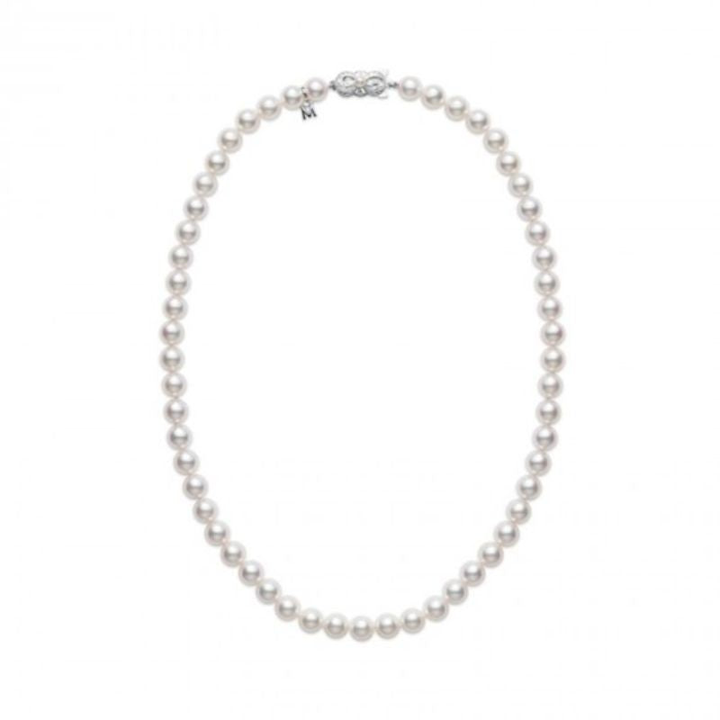 18K White Gold Pearl Necklace