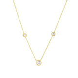 18K Yellow Gold Diamond By The Inch Necklace