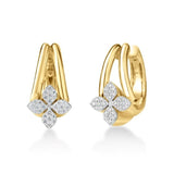 18K Yellow Gold Love in Verona Small Double Hoop Earring