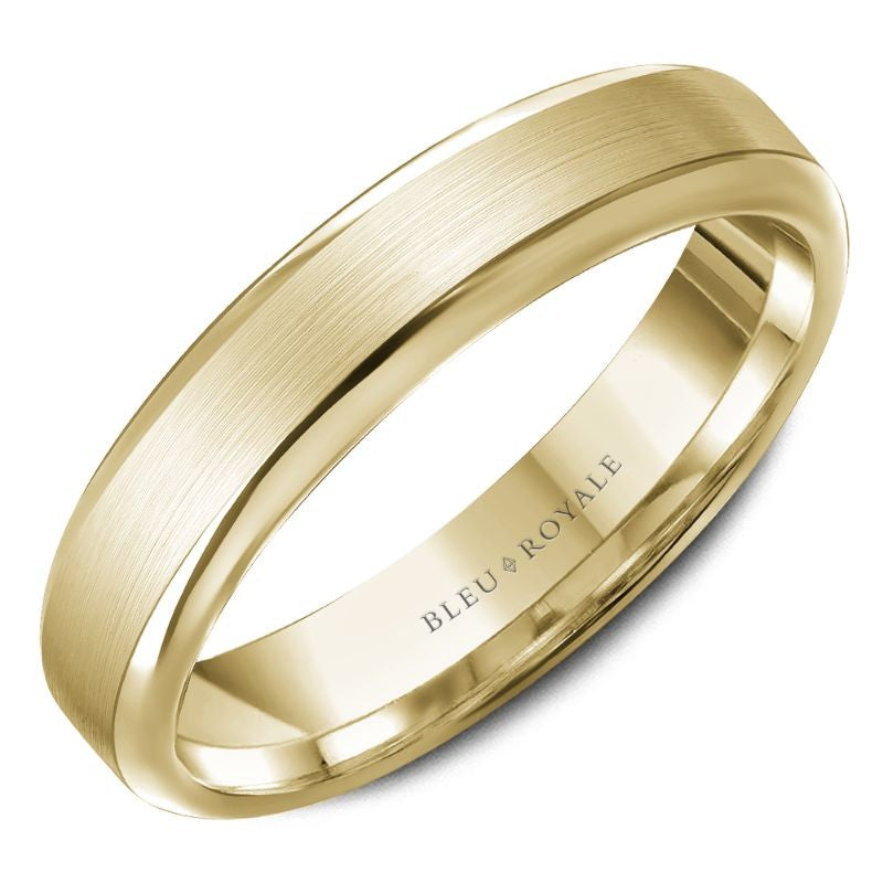 Bleu Royale Legacy 5mm Men’s Wedding Band in 14K Yellow Gold