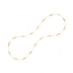 18K Yellow Gold Lunaria Twist Gold Leaf Long Necklace