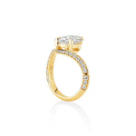 Chevron Double Sided Pave Engagement Ring Semi-Mounting