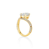 Chevron Double Sided Pave Engagement Ring Semi-Mounting