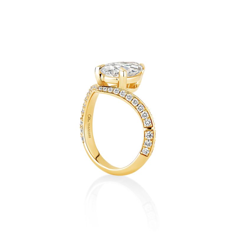 Chevron Double Sided Pave Engagement Ring Semi-Mounting