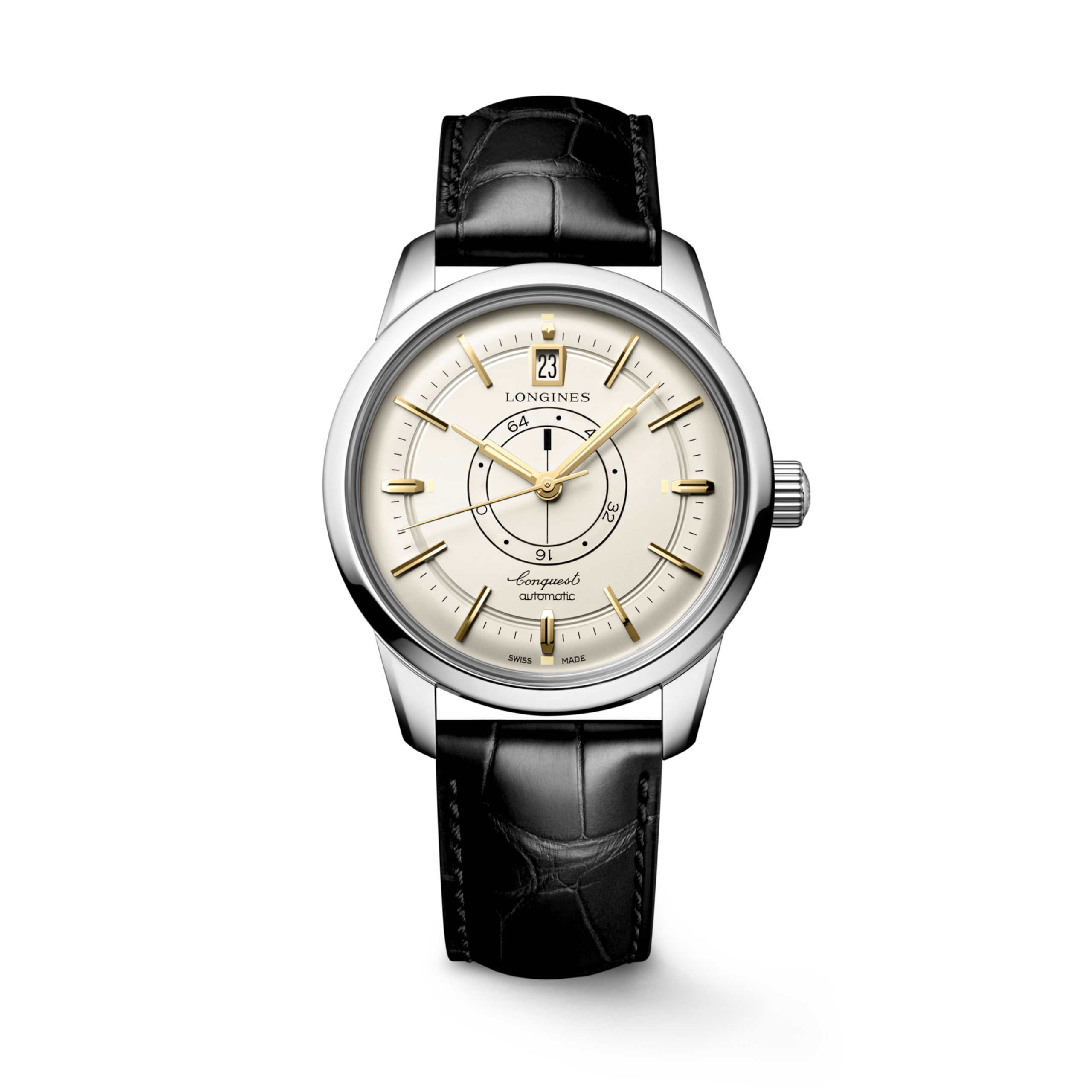 CONQUEST HERITAGE CENTRAL POWER RESERVE- L1.648.4.78.2 Automatic watch, Ø 38.00 mm, stainless steel