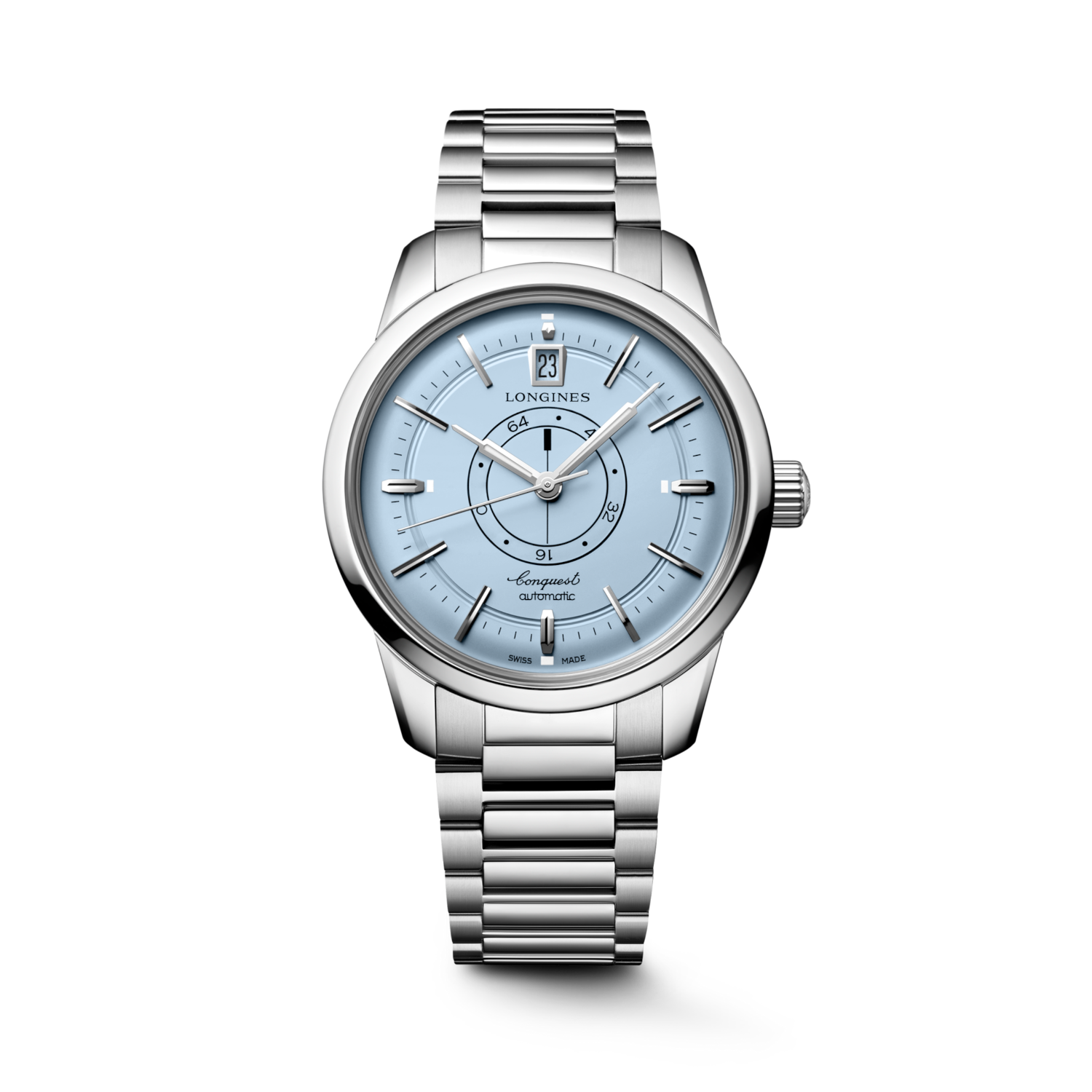 CONQUEST HERITAGE CENTRAL POWER RESERVE- L1.648.4.92.6 Automatic watch, Ø 38.00 mm, stainless steel