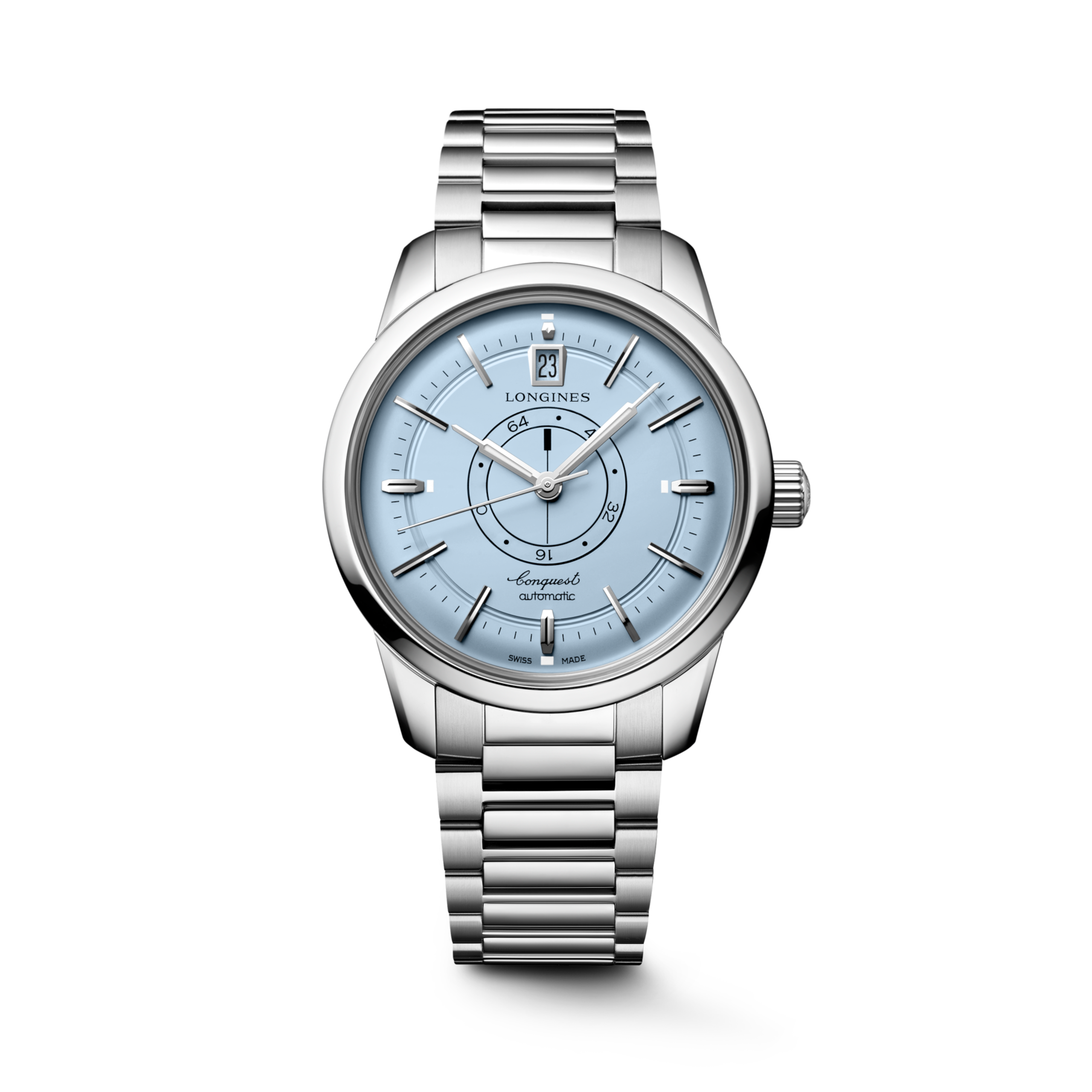 CONQUEST HERITAGE CENTRAL POWER RESERVE- L1.648.4.92.6 Automatic watch, Ø 38.00 mm, stainless steel