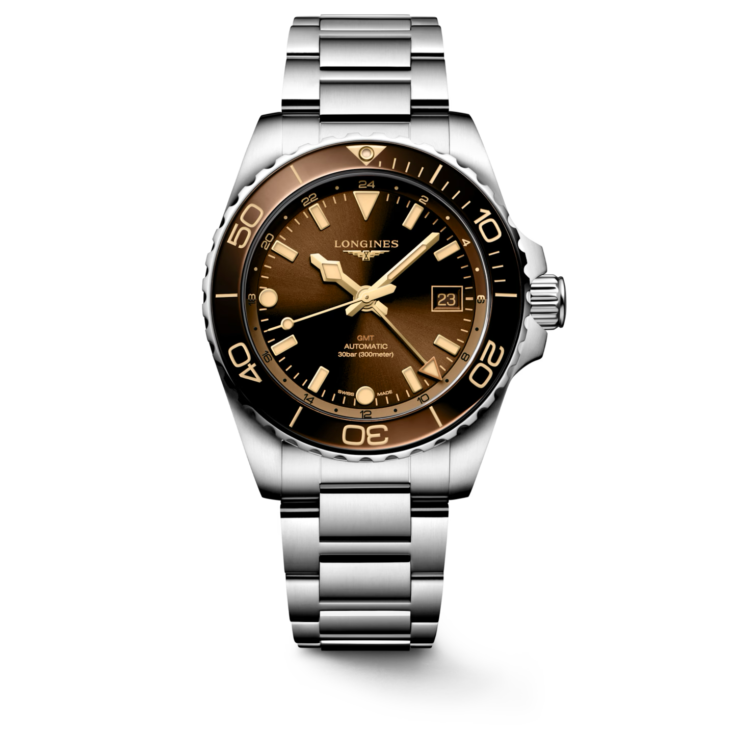HYDROCONQUEST GMT- L3.790.4.66.6 Automatic watch, Ø 41.00 mm, stainless steel and ceramic bezel
