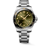 HYDROCONQUEST GMT, Automatic watch, Ø 43.00 mm, stainless steel and ceramic bezel