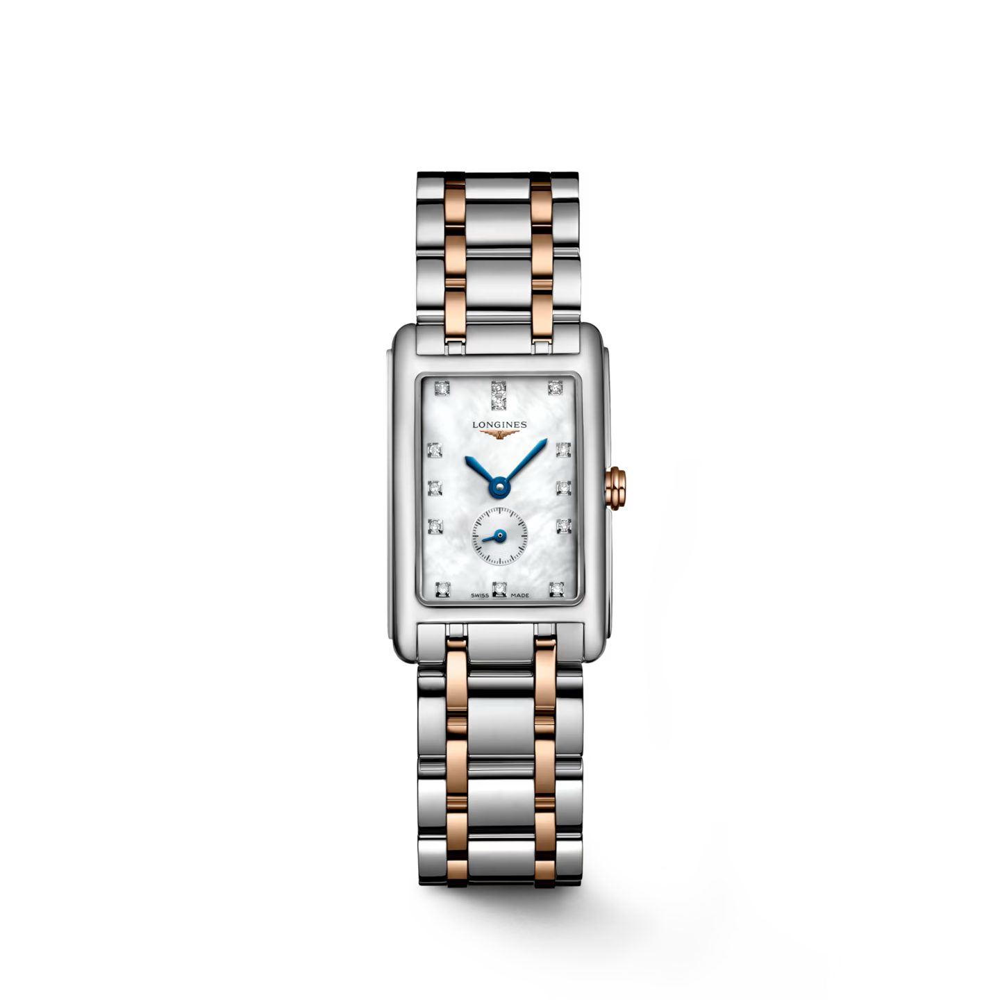 LONGINES DOLCEVITA- L5.255.5.87.7 Quartz watch, 20.80 x 32.00 mm, stainless steel with rose gold 18 carats crown