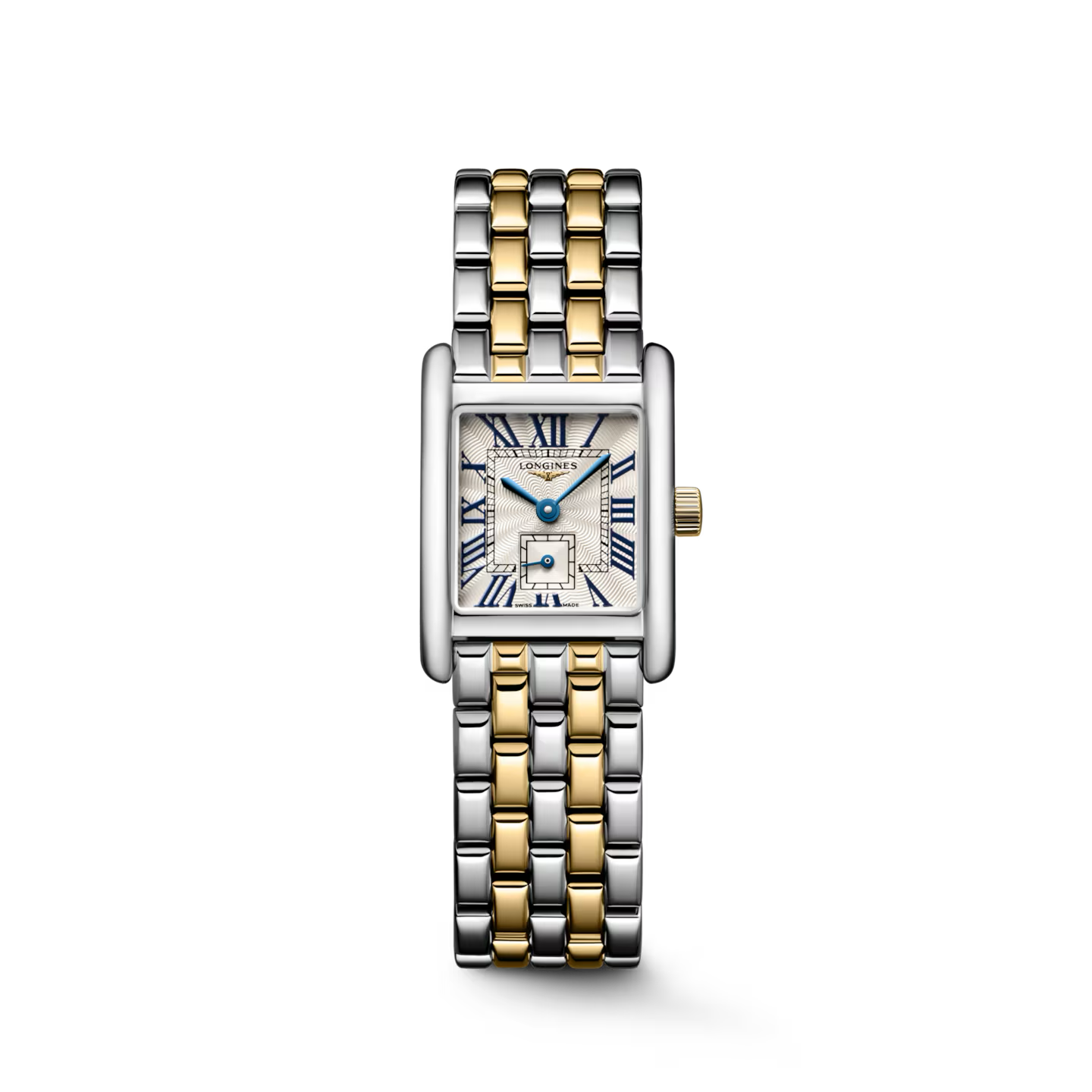 LONGINES MINI DOLCEVITA- L5.200.5.70.7 Quartz watch, 21.50 x 29.00 mm, stainless steel with 18 karat yellow gold crown