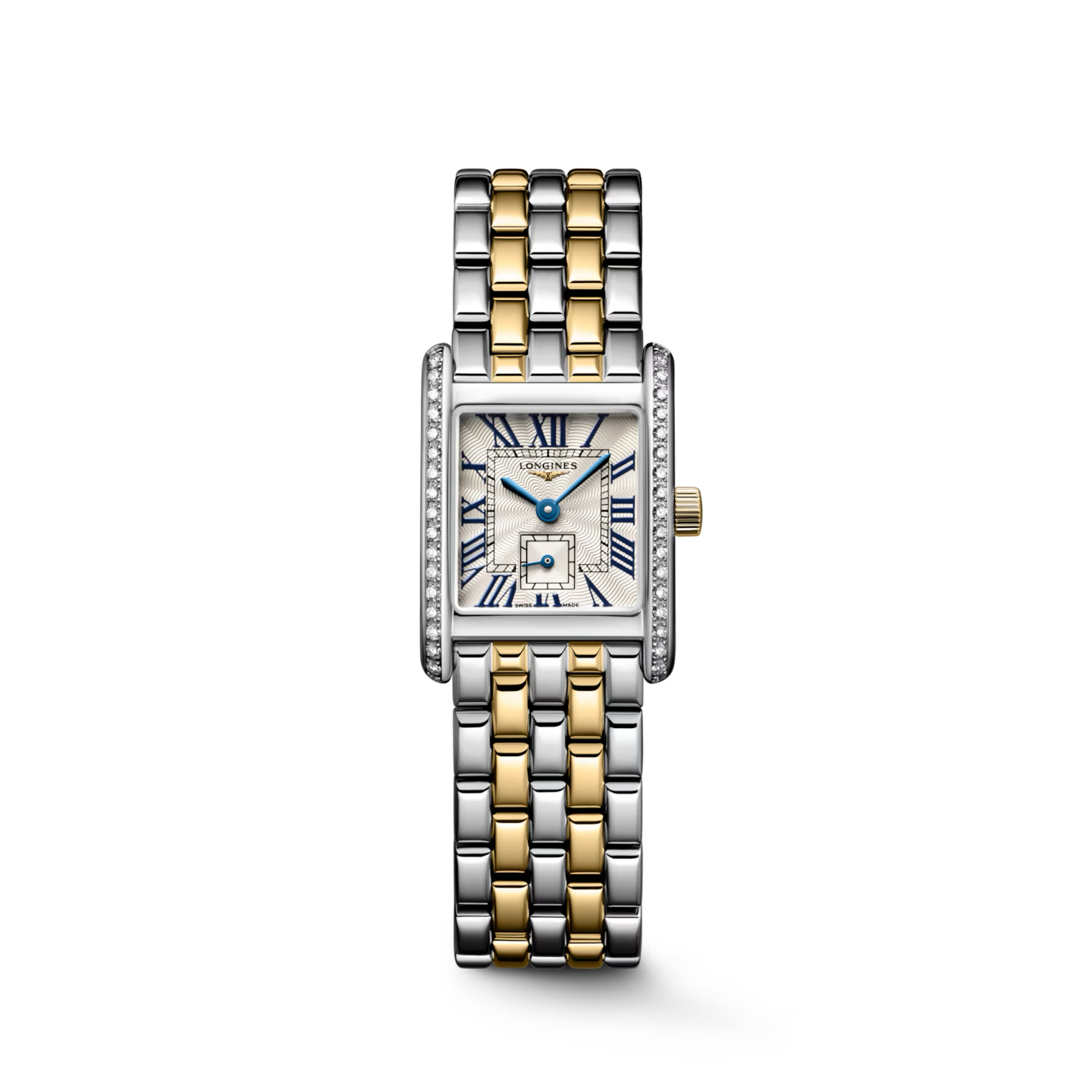 LONGINES MINI DOLCEVITA- L5.200.5.78.7 Quartz watch, 21.50 x 29.00 mm, stainless steel with 18 karat yellow gold crown