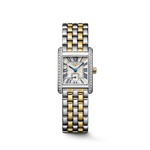 LONGINES MINI DOLCEVITA- L5.200.5.78.7 Quartz watch, 21.50 x 29.00 mm, stainless steel with 18 karat yellow gold crown
