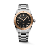 LONGINES SPIRIT ZULU TIME 1925- L3.803.5.53.6 Automatic watch, Ø 39.00 mm, stainless steel and rose gold 18 carats cap 200