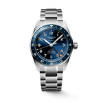 LONGINES SPIRIT ZULU TIME- L3.802.4.93.6 Automatic watch, Ø 39.00 mm, stainless steel and ceramic bezel