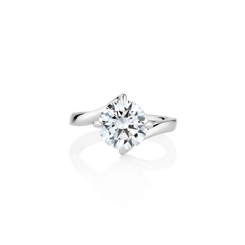 Twisted Solitaire Engagement Ring